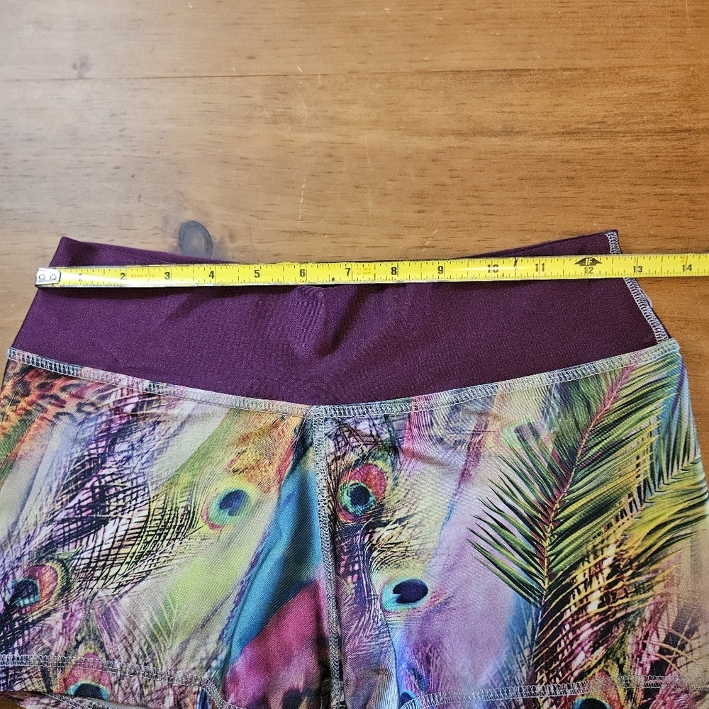 Savage Swim Bikini Bottom Shorts Purple Peacock Print Size Small Beach Festival - Picture 5 of 6